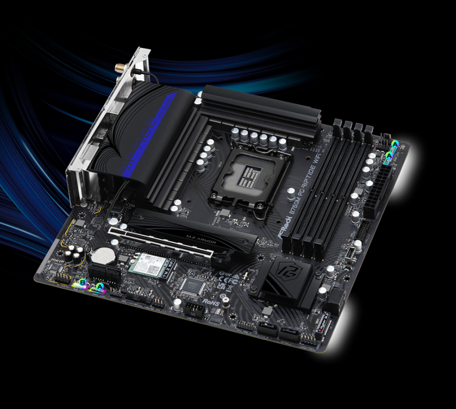 Placa ASROCK B760M PG Riptide WiFi, Chipset Intel B760, LGA1700, mATX